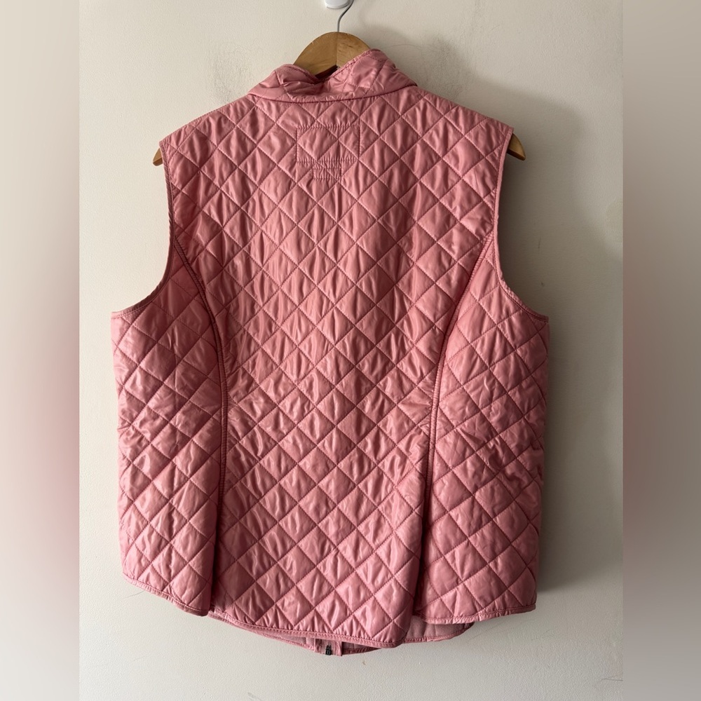 Van Heusen Light Pink Quilted Vest Zip Up Jacket - Picture 4 of 7